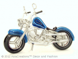Image: Wire art motorbike Essence MS1 in blue