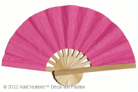 Mulberry Paper Folding Fans - Deep Pink