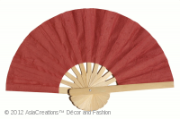 Mulberry Paper Folding Fans - Sangria Red