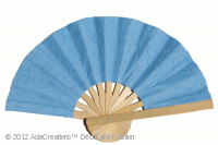 Mulberry Paper Folding Fans - Steel Blue